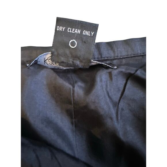 Karen Kane Black 100% Silk Embroidered Floral Pants Size 8 OldMoney QuietLuxury - Picture 5 of 7